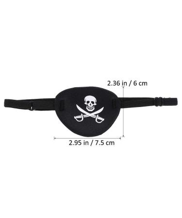 Pirate Skull Eye Patch for Adults & Kids - Adjustable Single Eye Cover for Amblyopia Lazy Eye & Strabismus - 2 Pcs - Buy Online on SooperMarket.com
