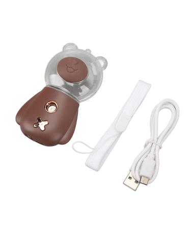 Nano Mist Sprayer Cute Shape USB Interface Nano Mister Portable DC5V for Home (Brown)