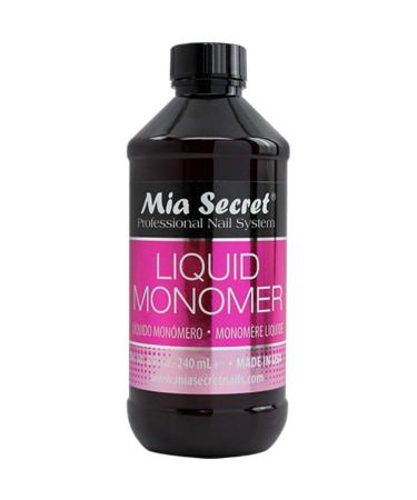 Mia Secret Liquid Monomer 8 oz. Professional Acrylic Nail System - MMA FREE - Made in the USA