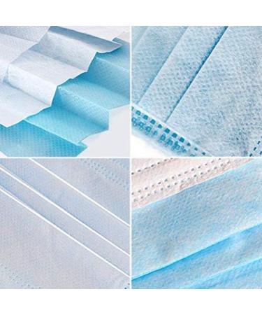BigBig Home 100 Pieces Soft Disposable Face Masks - 3-Layer Dustproof Protective Masks with Ear Loops - Blue - Buy Online on SooperMarket.com