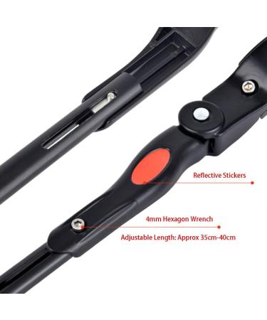 BlueSunshine Adjustable Alloy Bike Kickstand for 22-26 Bicycles - Black - Buy Online on SooperMarket.com
