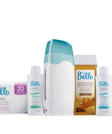 Depil Bella Wax Roller Kit for Hair Removal | Honey and Propolis Formula | Suitable for Sensitive Hair | At-Home and Professional Waxing | Includes Warmer Device. Roll on Wax and Accessories