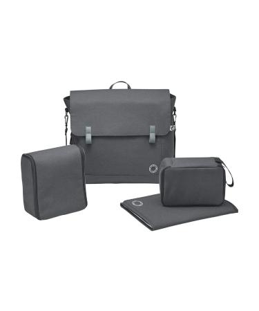 Maxi-Cosi Modern Bag with Spacious Nappy Changing Bag Insulated Bag and Changing Mat Essential Black