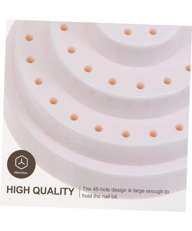 FRCOLOR 12 Pcs Grinding Head Storage Box Drill Acrylic Cover Case Nail Storage Organizer Nail Bit Storage Case Nail Bit Holder Manicure Nail Tool Plastic With Cover - Buy Online on SooperMarket.com