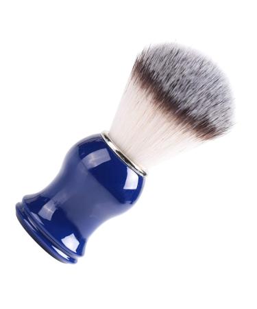 Beard Razor Brush | Men's Shaving Brush with Resin Grip | Perfect Gift for Dads & Friends | Blue Nylon Wool Handle - Buy Online on SooperMarket.com