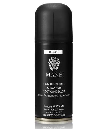 MANE Hair Thickening Fiber Spray (100 ml Black) 3.38 Fl Oz (Pack of 1) Black