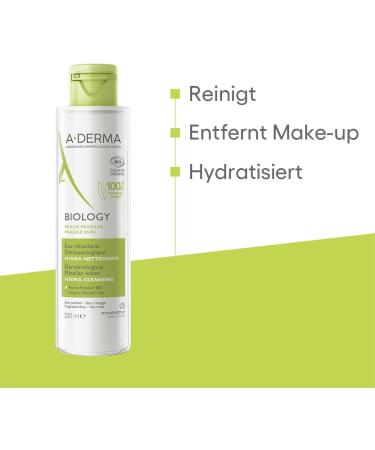 A-DERMA Biology Organic Dermatological Micellar Water Hydra-Cleanser 200ml - Buy Online on SooperMarket.com