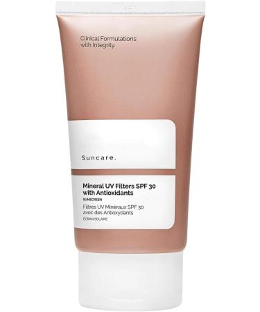 Face Sunscreen SPF 30 Mineral UV Filters Sun Cream SPF 30 with Antioxidants & SPF Primer Mineral Sunscreen SPF Face Moisturiser Water & Sweat Resistant Broad Spectrum UVA/UVB Protection