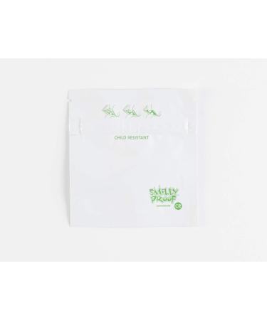 SMELLY PROOF - The Original No-Odor Storage Baggies - Childproof - White - Reusable - Made in the USA MEDIUM 6.5" x 7.5" - 5 Pack