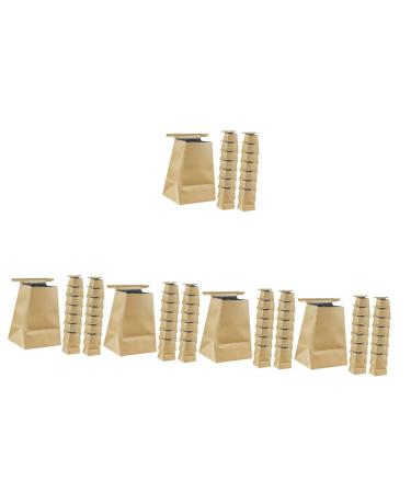 Healeved Car Trash Bag 75 Pcs Vomit Bag Kraft Paper Travel Light Brown Vomit Bags Disposable