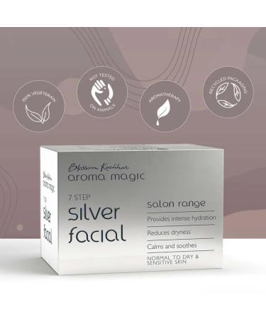 Aroma Magic Silver Facial Kit - 7 Steps Hydrating Skincare Set for Dry & Sensitive Skin | Multi-Use Facial Care for Radiant Glow - Buy Online on SooperMarket.com