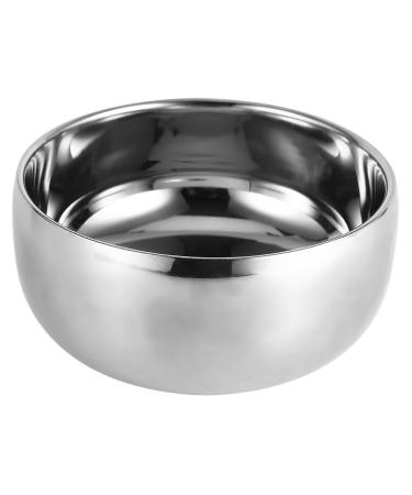 Men's Wet Shaving Soap Mug Bowl - Silver Metal Face Cleaning Tool with Lid | Premium Shaving Essentials - Buy Online on SooperMarket.com
