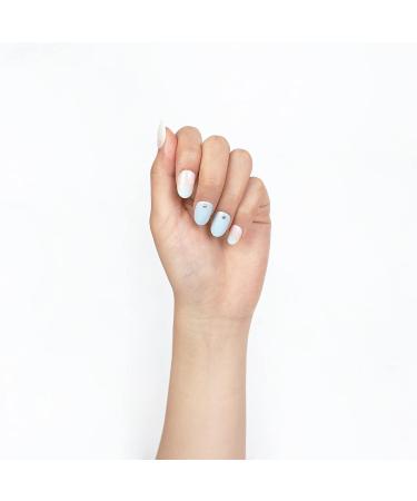 Kiss New York Press and Go False Nails - Full Cover Nails Tips with Self Adhesive Tabs (Blue Sky) - Buy Online on SooperMarket.com