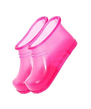 FOYTOKI 1 Pair Foot Bath Shoes Foot Spa Foot Container for Bathing Ankle Home Foot Bath Container Foot Soaking Tub Foot Soak Shoes Bath Tubs Foot Washing Shoes Take a Bath Pvc Bracket Man 26.3x11cm Rosy