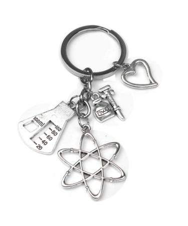 Medical key chain needle syringe stethoscope cute keychain jewelry gift DIY handmade (#11)