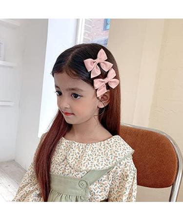 Girls Pink Bow Hair Clips - Set of 2 Cute Barrettes for Little Girls | Hair Accessories - Buy Online on SooperMarket.com