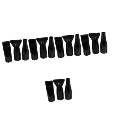 Angoily 15 Pcs Pet Water Blower Hairdryer Diffuser Accessories Hair Styling Nozzle Hair Dryer Front Nozzle Hair Dryer Attachment for Blow Dryer Blow Dryer Nozzle Modeling Abs Round Mouth 12.00X6.10X4.00CMx5pcs Blackx5pcs