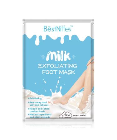 Foot Peeling Mask - 5 Pairs | Natural Exfoliator for Baby Soft Feet | Pain-Free Corn Remover for Women & Men (Milk) - Buy Online on SooperMarket.com
