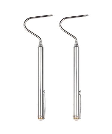 Bohue Snake Capture Hook Retractable Snake Catching Hook Stainless Steel Reptile Capture Hook Handheld Tools Outdoor Reptile Supplies (2)