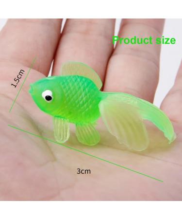 Zlxft 14pcs Neon Artificial Fish - Soft Rubber Aquarium Decor & Cat Toys | Realistic Floating Goldfish Ornaments for Aquariums - Buy Online on SooperMarket.com