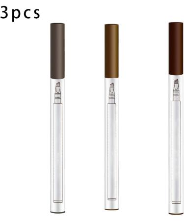 Waterproof Brow Pen Eyebrow Pen Waterproof Eyebrow Pencil for Professional Makeup Natural Brow 3pcs - Buy Online on SooperMarket.com