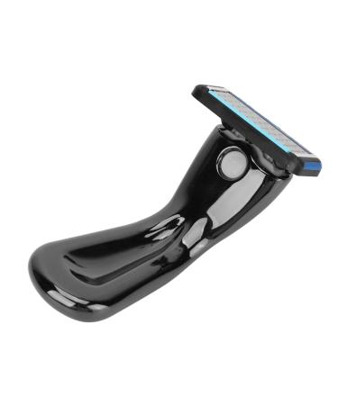 Manual Shaver for Men Precise Portable Waterproof Six Blades Manual Shaver for Men for Office (Black)