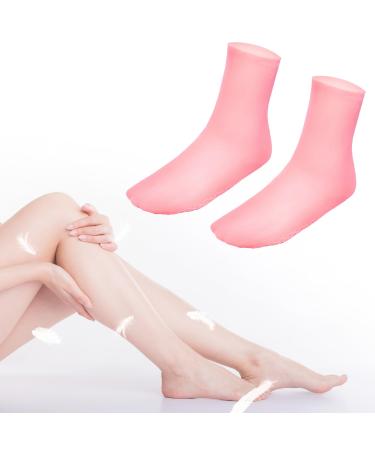 Silicone Moisturizing Socks Long Size High Elastic & Anti Slip for Dry Cracked Feet Women Calluses Spa Gel Socks Foot Care by MoyRetty (1 Pair) 1 Pairs