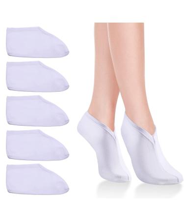 5 Pairs Foot Cream Socks Moisturizing Socks Overnight Spa Socks for Foot Cream Foot Cream Socks Moisture Enhancing Socks Socks for Cream On Feet for Women Men Absorbing for Dry Cracked with No Cream