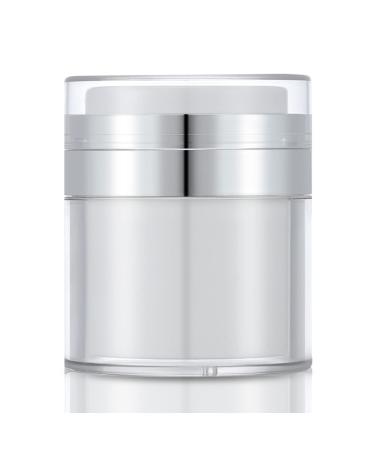 Smilcloud Airless Pump Jar 50ML Refillable Travel Cream Bottle Portable Cosmetic Container Vacuum Jar Pot(Large)