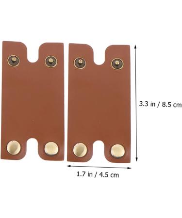 Foytoki Shaver Case - 2 Pieces Synthetic Leather Razor Accessories | Men's Razor Storage Bags | Brown 8.5x4.5cm - Buy Online on SooperMarket.com