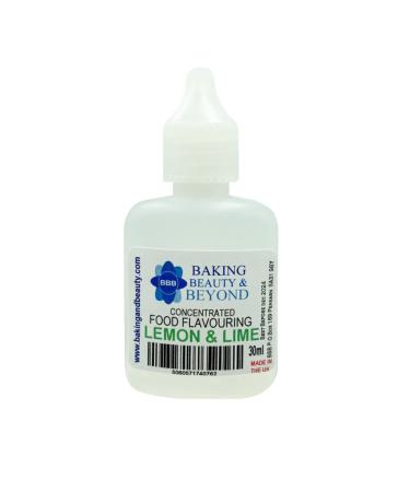 Baking Beauty and Beyond Concentrated Food Flavouring Oil - Dozen of Professional Quality Food Grade Flavouring Oil for Candy Making Baking Cooking Lip Balm and Lip Gloss - Lemon & Lime (30ml)