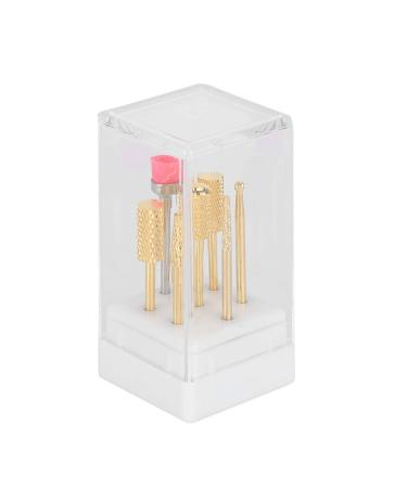 Nail Drill Kit 7pcs Professional Nail Polishing Drill Bit Set Manicure Pedicure Head Accessories for Acrylic Gel Nail Polish Sanding Grinding
