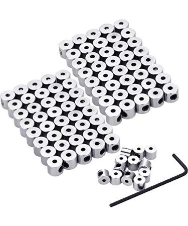 Mudder 100 Pieces Pin Keepers Pin Locks Pin Backs Locking Clasp with Wrench  6 x 5 mm