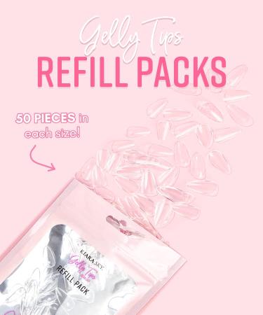 Kiara Sky Gelly Tip Soak Off Nails Refill Packs - Square Shape, Medium Length (Sizes 6-9) - Buy Online on SooperMarket.com