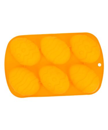 Zerodeko 1pc Easter Egg Cake Mold Silicone Cake Mold Festival Cake Baking Tool Baking Pan Silicone Molds Easter Treat Easter Cakes Mold Easter Cake Baking Tools Biscuits Mold Household Eggs 26.5X16.5CM Orange