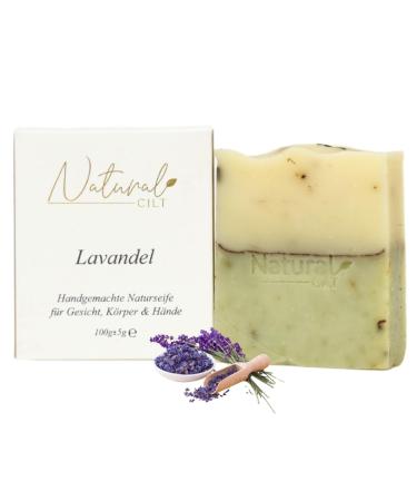 Natural Cilt lavender soap - 100% natural soap - without questionable ingredients - certified - handmade - shower soap for all skin types - shower gel - natural food metics lavender 100.00 g (1 Pack)