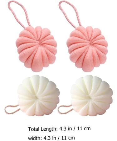 FRCOLOR African Exfoliating Net Scrunchies - 4pcs Bath Shower Loofah Set - Buy Online on SooperMarket.com