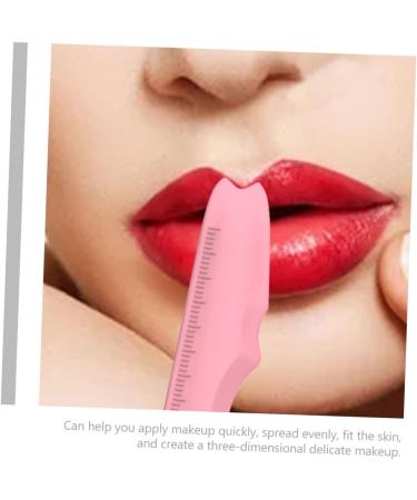 PLAFOPE Silicone Eyeliner Stencil 2pcs Silicone Beauty Ruler Eyelash Spoolies Face Cream Applicator Eyebrow Template With Wings 15.00X4.15X0.50CM Pink-1 - Buy Online on SooperMarket.com
