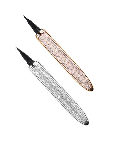 Gogogmee 2pcs Diamond Eyeliner Elf Eyeliner Liquid Eye Liner Makeup Accessories Retouching Pen Eyes 1 count (Pack of 1) Assorted Color