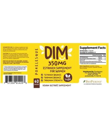 LLK Estrogen Supplement Capsules for Women - 350mg DIM - 60 Vegan Capsules - Buy Online on SooperMarket.com