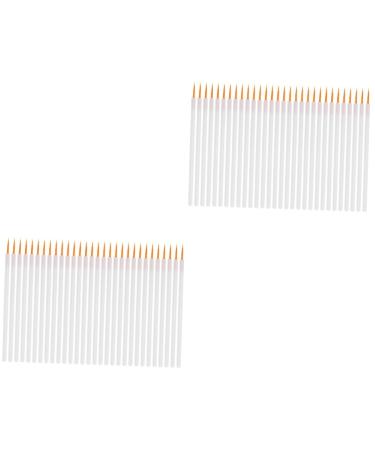 Baluue 200 Pcs Disposable Eyeliner Brush Liquid Eye Liner Beauty Tools Detail Liner Brush Nylon White