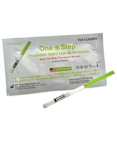 One Step 50 Ovulation Test Strips, LH Fertility Predictor Testing Kits, for Women Tracking When You are Ovulating, Accurate Clear Results - Made in The USA