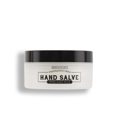 Beekman 1802 Pure Goat Milk Hand Salve - 2.5 oz - Moisturizes & Rejuvenates Dry Skin  Cracked Hands & Calluses - Good for Sensitive Skin - Cruelty Free Pure Goat Milk (Fragrance Free)