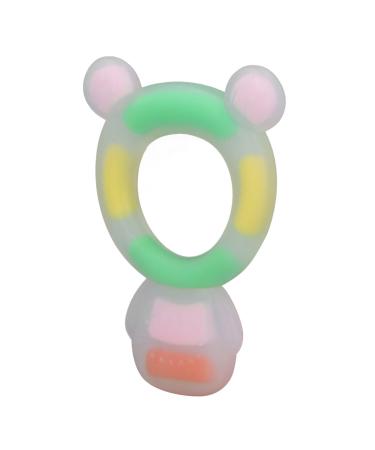 Baby Chew Toy Cartoon Bear BPA Free Prevents Chewing Soft Textured Silicone Pacifier for 0-6 Months Baby (Pink)