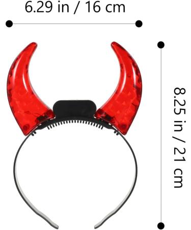 FOMIYES Halloween Headband: Devil Horns Headband: LED Devil Horns Headwear - Red Glowing Devil Horns Devil Costume for Halloween Party Cosplay One Size - Buy Online on SooperMarket.com