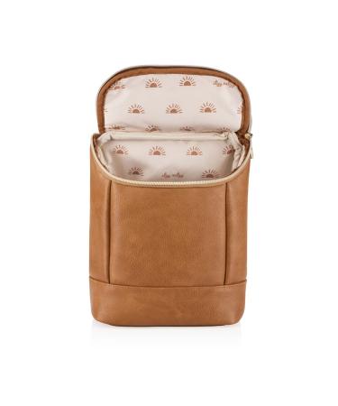 Itzy Ritzy Insulated Bottle Bag | Keeps Bottles Warm/Cool | Holds 3 Bottles | Interior Pocket for Ice Pack | Cognac - Buy Online on SooperMarket.com
