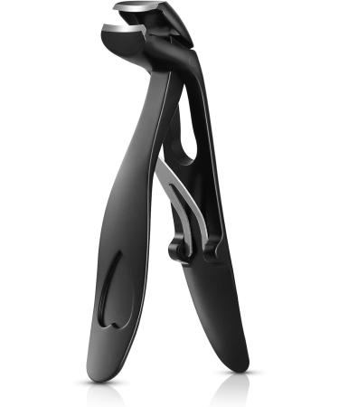 BEZOX Angled Head Nail Clippers for Seniors - Premium Steel Toenail Clipper with Catcher (Black) - Buy Online on SooperMarket.com