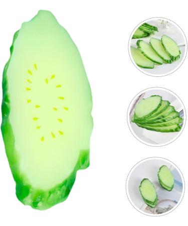 ORFOFE 6pcs Simulation Cucumber Slice Simulation Green Vegetable Green 6.50X3.00X0.50CM - Buy Online on SooperMarket.com