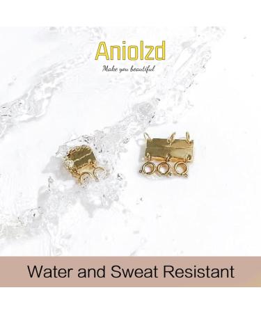 18K Gold and Silver Necklace Layering Clasps - Multi-Strand Spacer Closure for Layered Jewelry - Set of 3 Gold Converters - Buy Online on SooperMarket.com