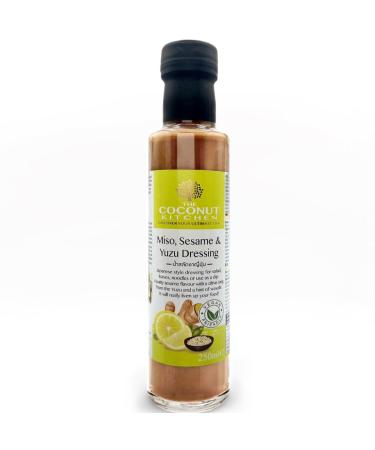 The Coconut Kitchen - Miso Sesame & Yuzu Dressing Japanese Dressing Salad Dressing Vegan meals Tahini Nutty Satay 250ml 1